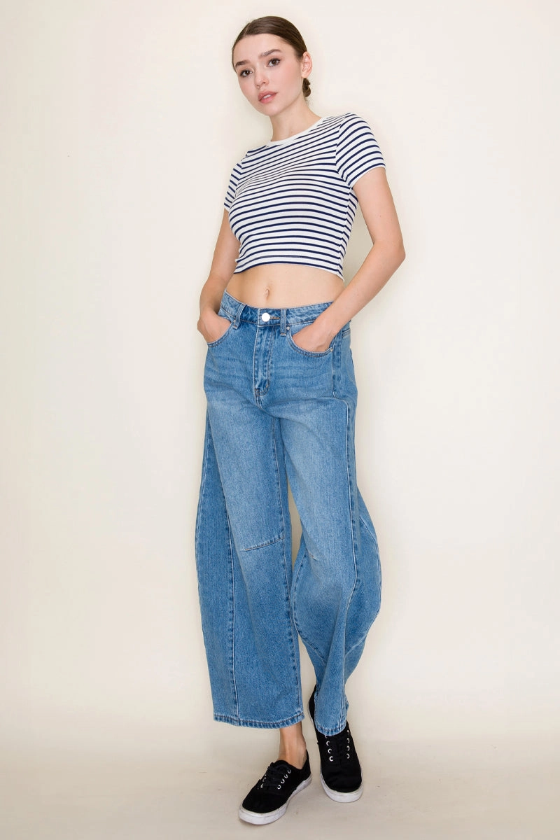 HIGH RISE BAGGY BARREL JEANS Modern Flair No Fuss Style
