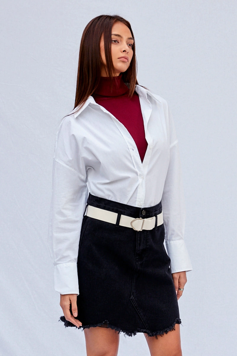 perforated design Hold Me Tight Mini Skirt