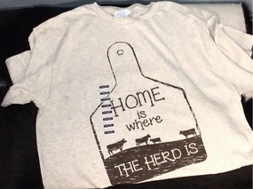 Cozy Wear Fit Minimal Comfort Wear Home Is Where the Herd Is Tee
