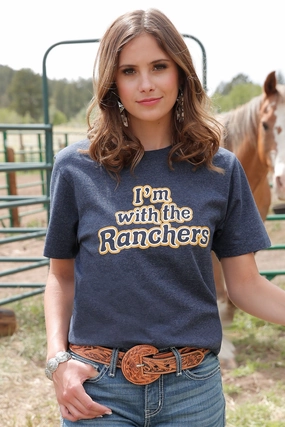 I??m With The Ranchers Tee Sporty Fit Embroidered Details