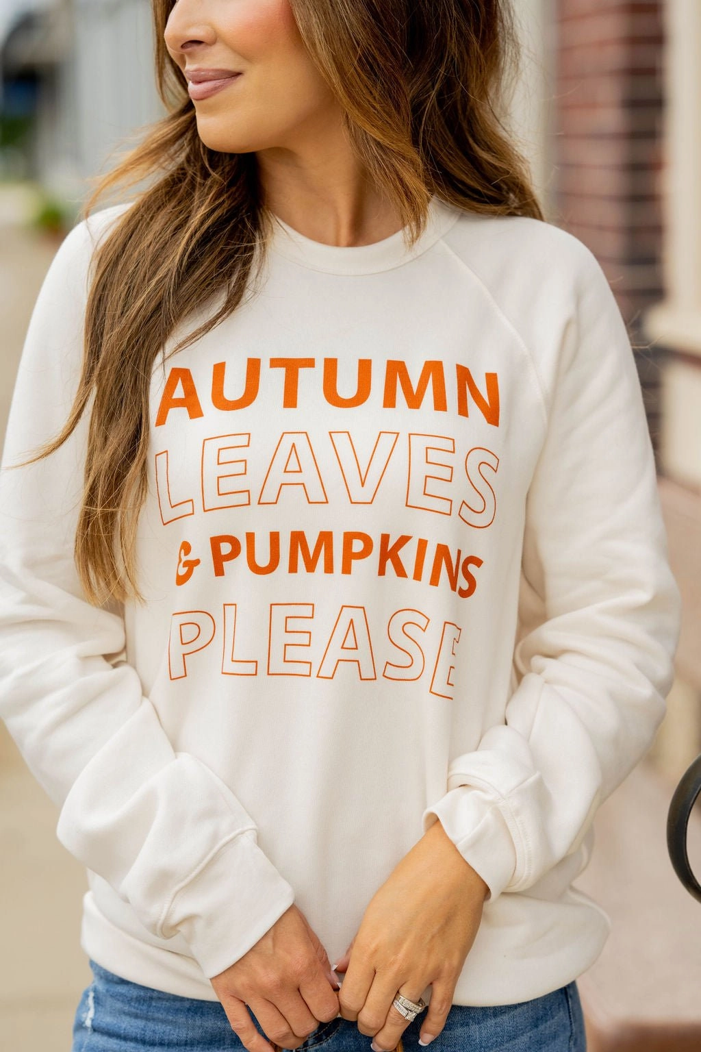 anti pill coating young people Heathered Autumn Leaves Graphic Crewneck