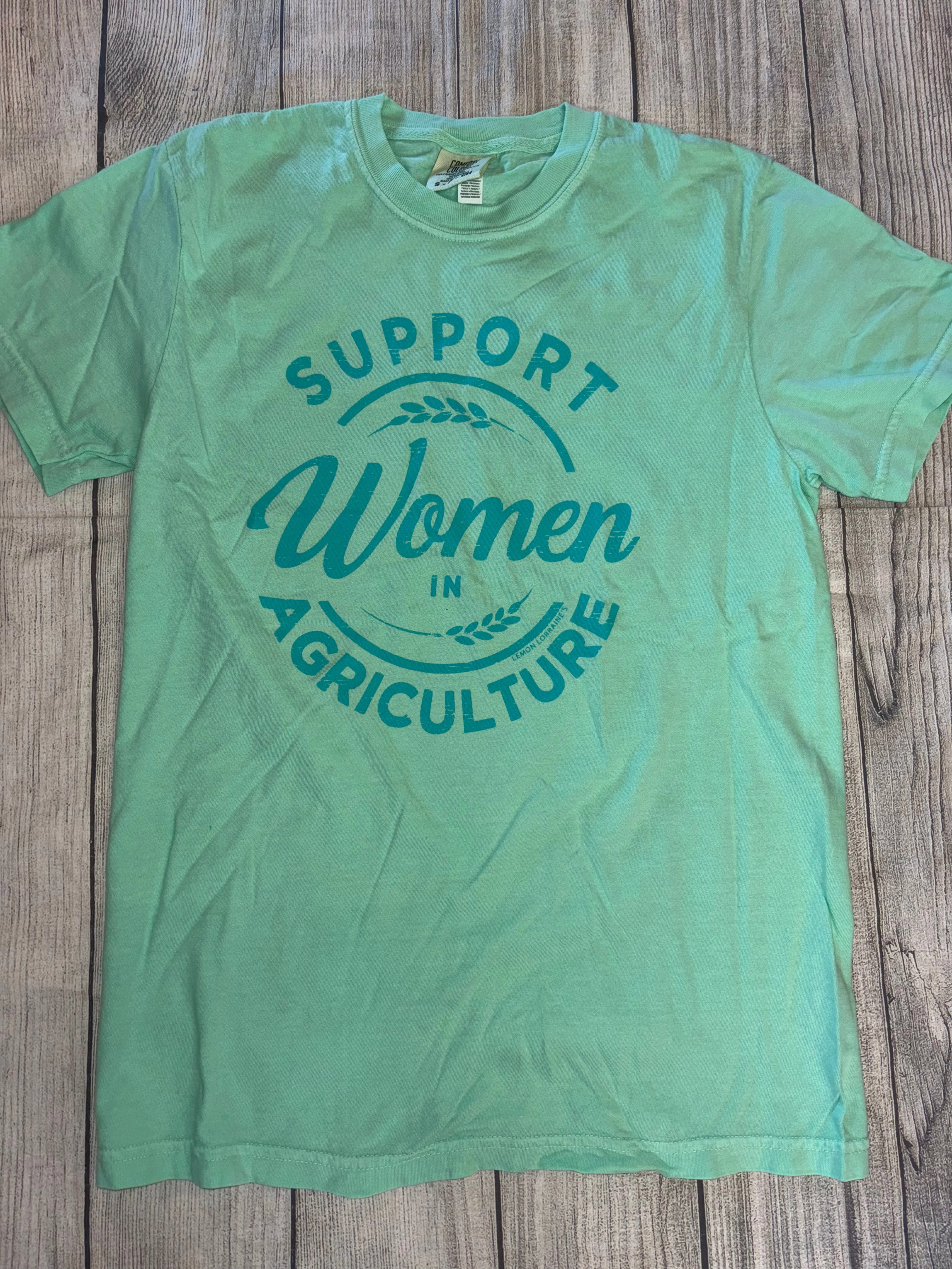 Support Women in Agriculture Tee-Teal Basic Layer