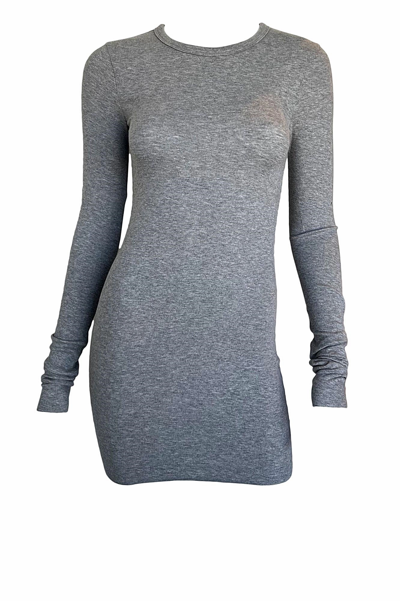 Long Sleeve Crewneck Mini Dress Subtle Comfort Spring Ready