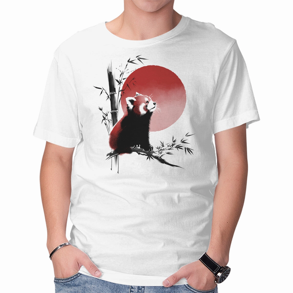 Retro Style Smooth Look Ink Red Panda