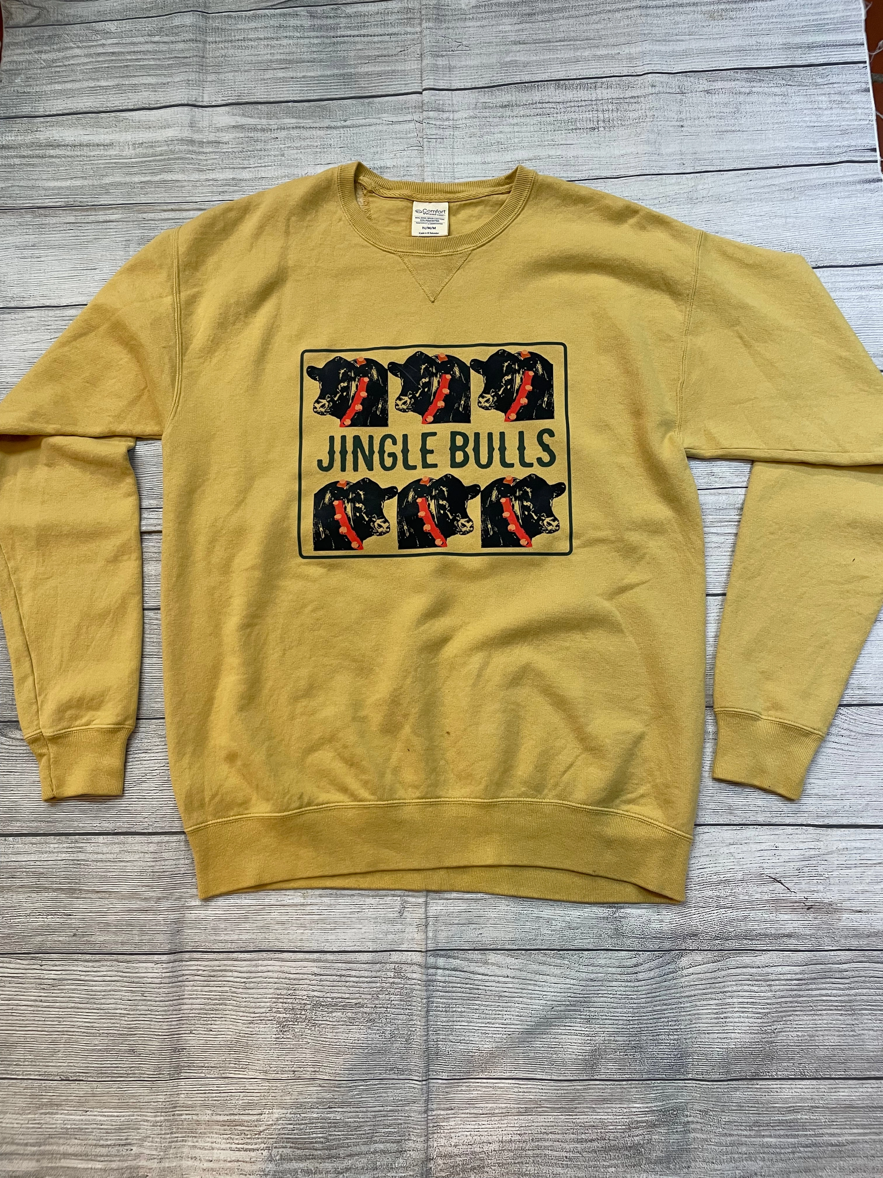 Jingle Bulls Sweatshirt Winter Night