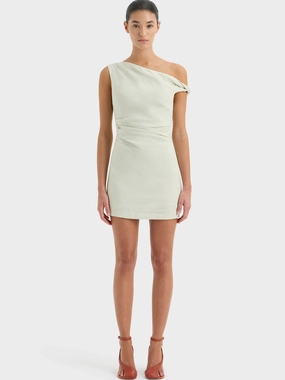 Iris Twist Mini Dress Fall Flow Tassel-Detail