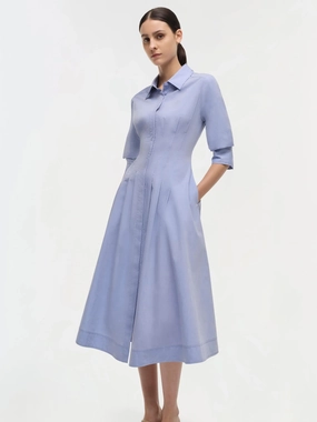 Jazz Pintuck Midi Dress Light Elegance