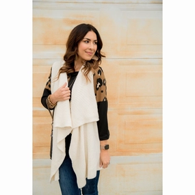 Knitted Kimono Vest Impact Absorbing Back Panels