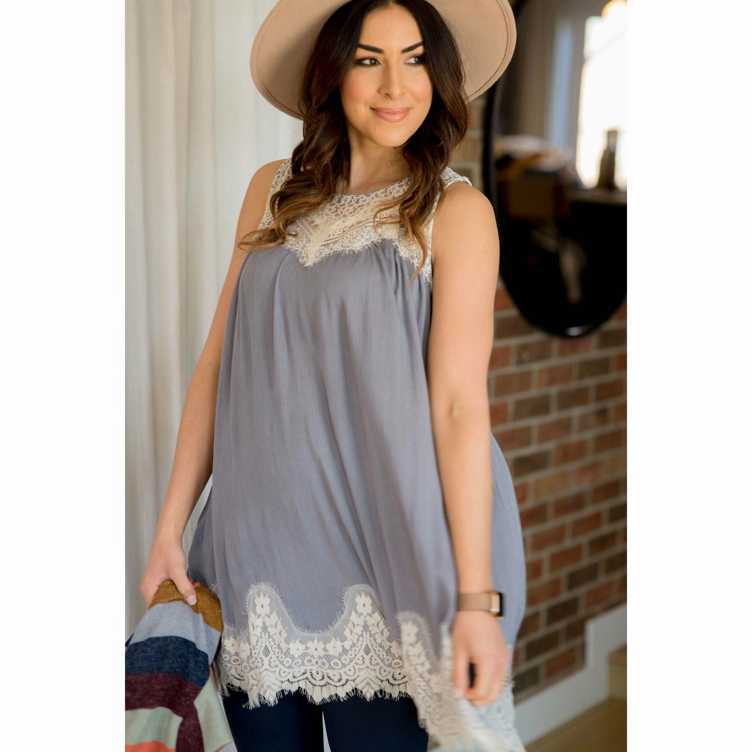 Peach Tone Bold Fashion Lace Accent Dress