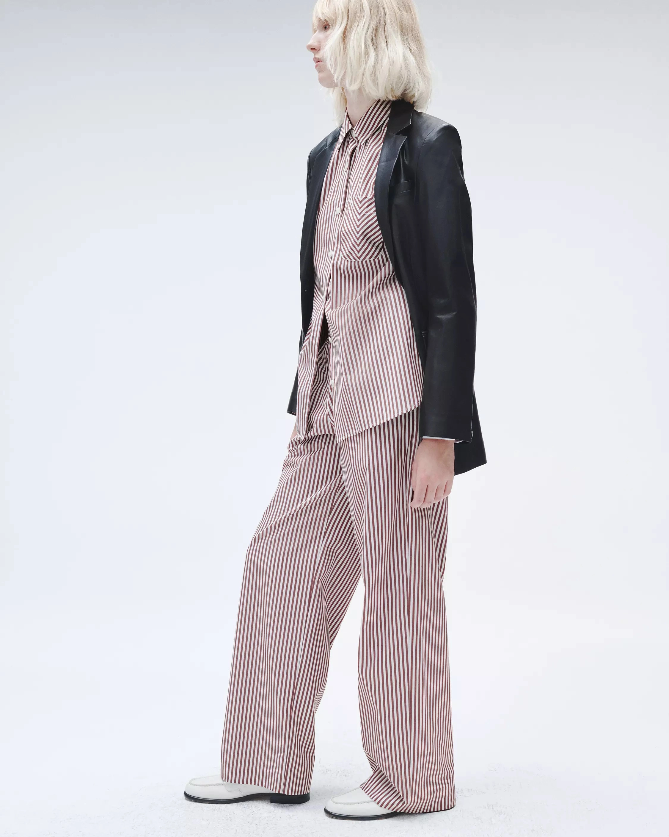 Lacey Stripe Pants Comfy Wardrobe Neutral Style