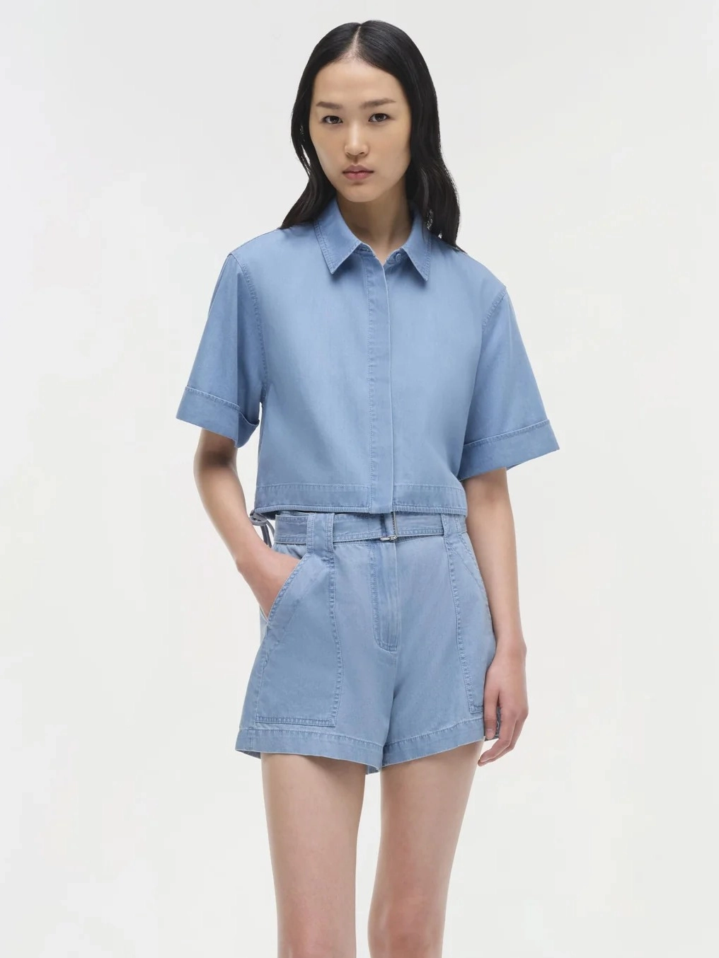 Mix Texture Lourie Cotton Short