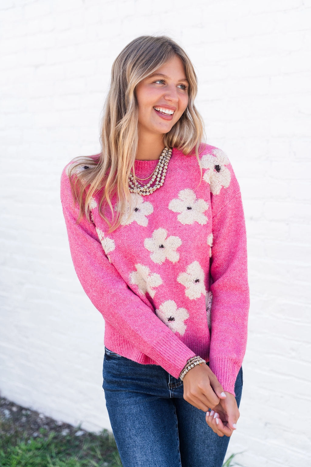 In Full Bloom Sweater Elastic cuffs