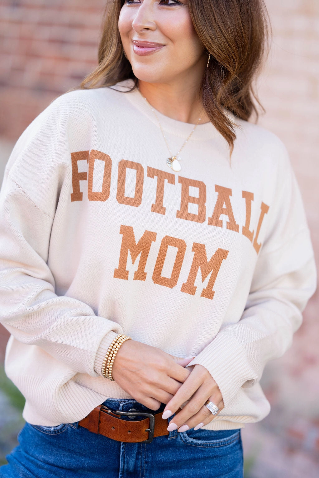Friday Night Lights Football Mom Sweater Hypoallergenic Yarn Construction