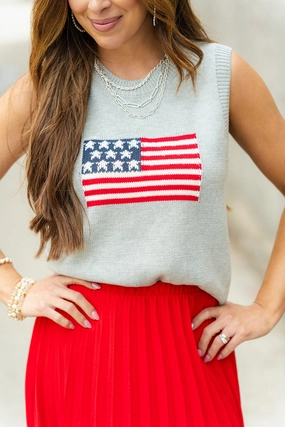 Allergen Free Processing Cozy Wardrobe Liberty Ribbed Trim Knit Tank