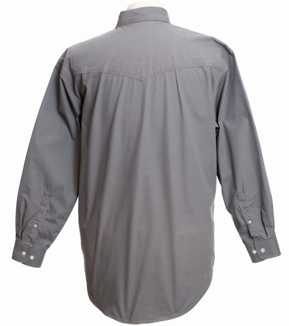 Smart Casual Simple Layer Grey Oxford Shirt