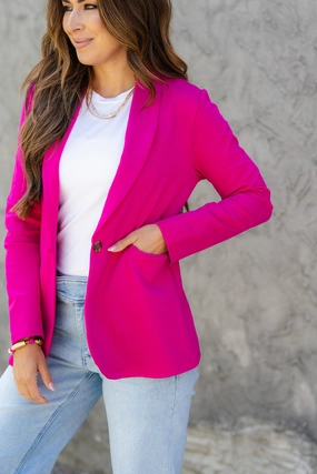 Lightweight Warmth Core Zipper Guard Weatherproofing Single Button Blazer