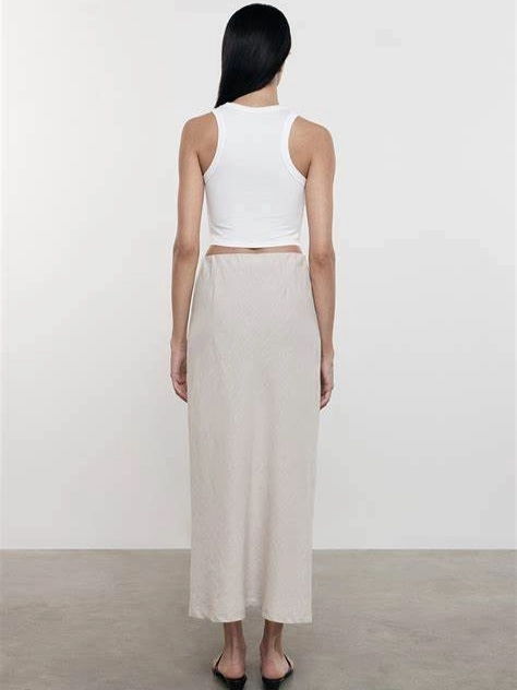 Maternity Friendly Street Vibe Linen Bias Skirt