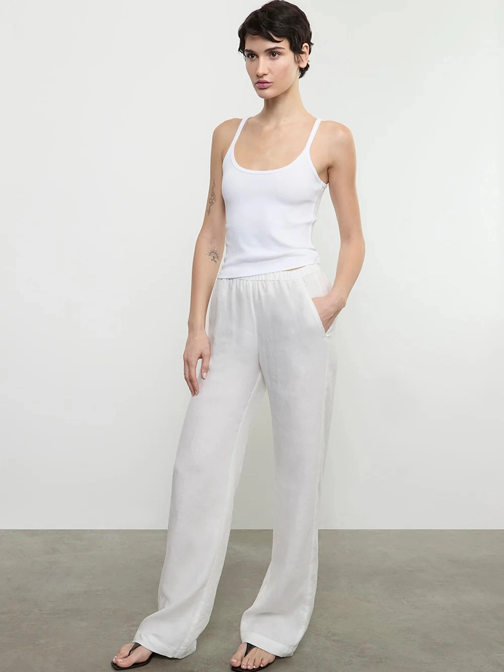 Anti Chafe Lining Minimal Stretch Fit Linen Everywhere Pant