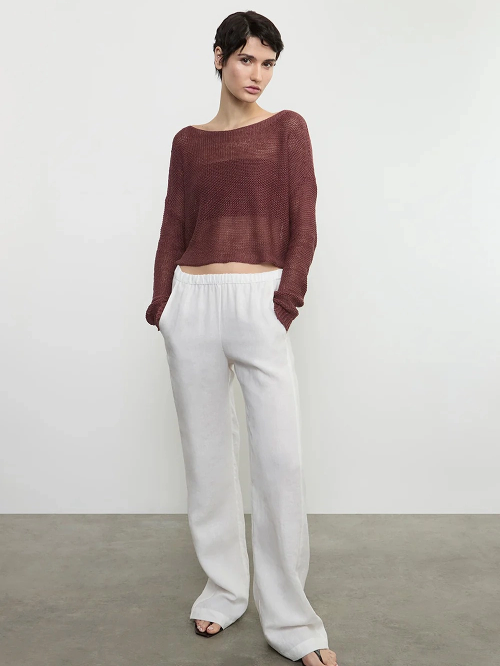 Breathable Waistband Linen Everywhere Pant