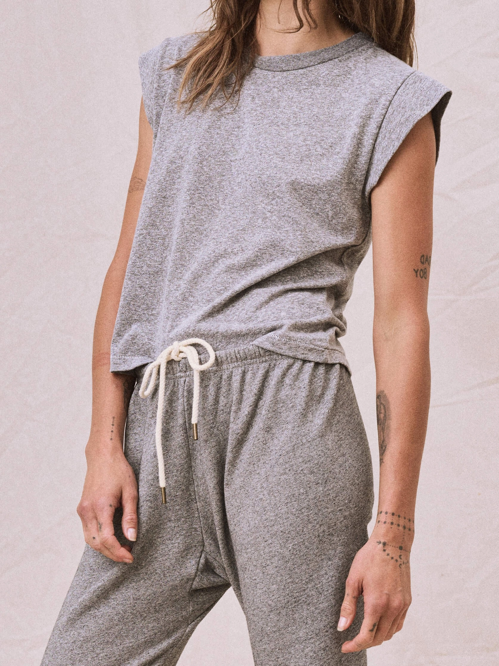 The Peak Shoulder Tee Recycled Polyester Fabric