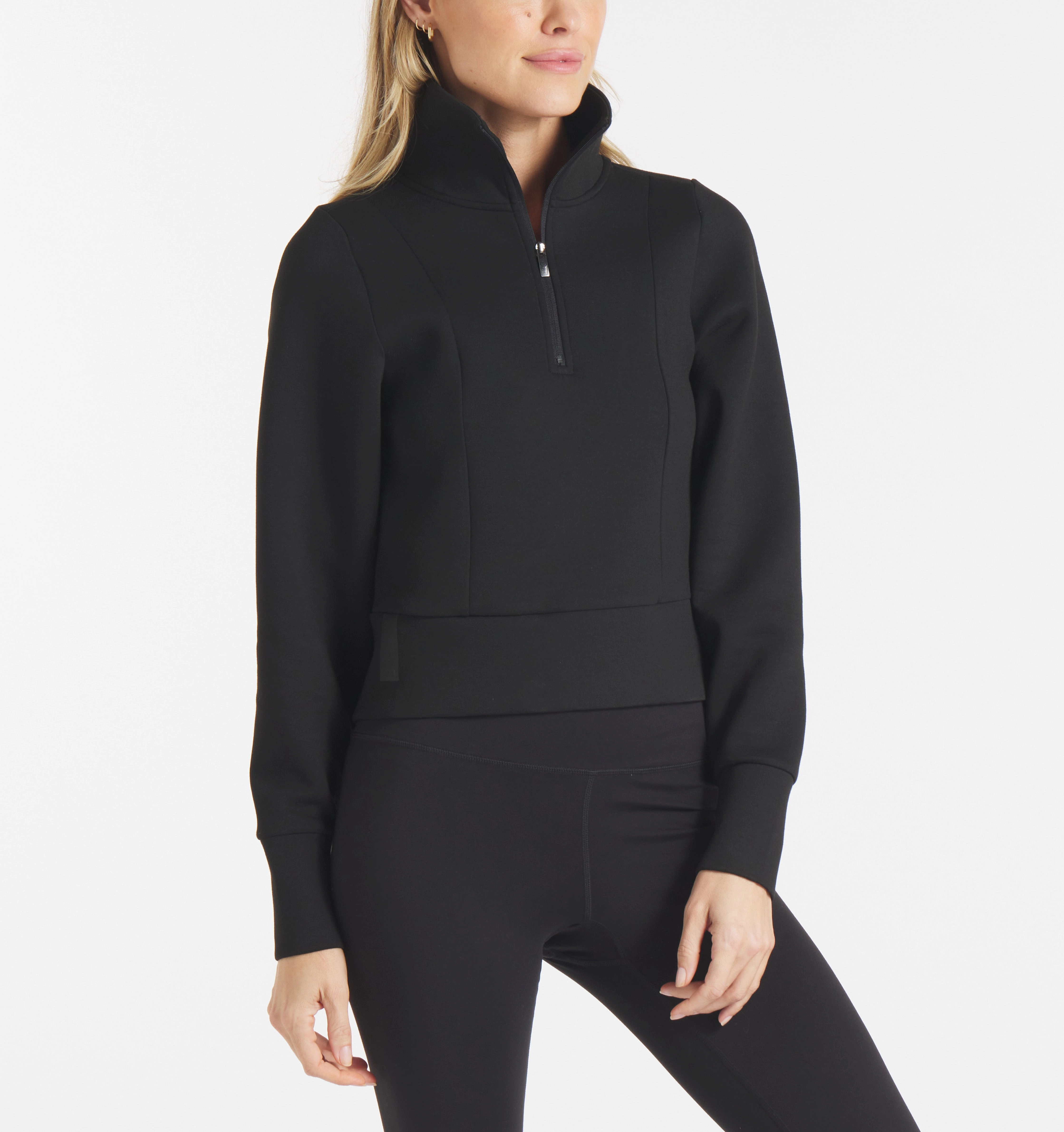 Plus Size label accents LuxBreak Half-Zip Pullover