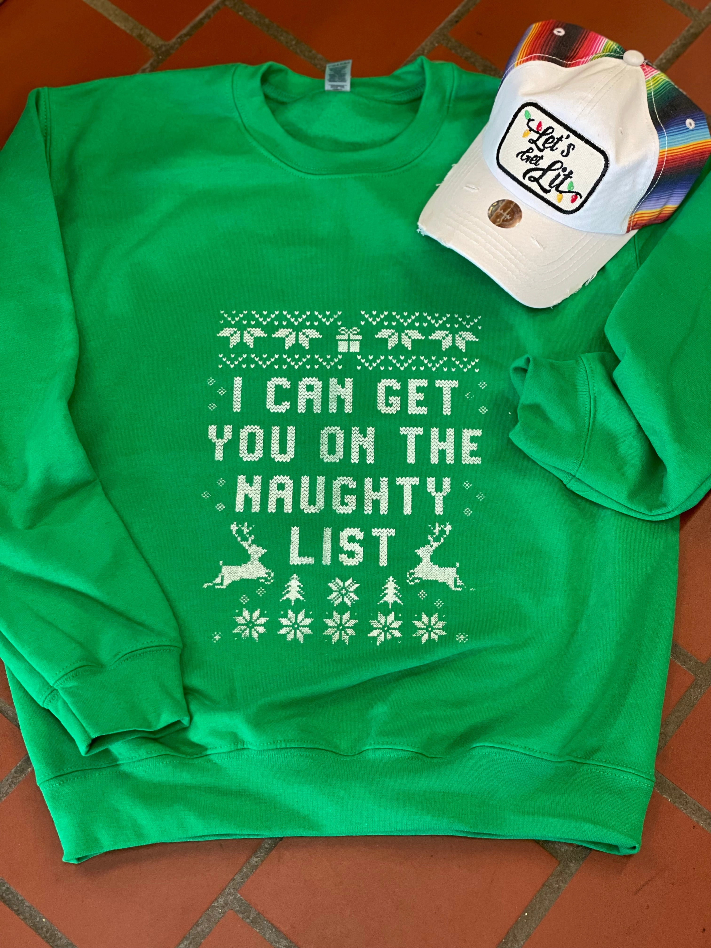 Naughty List Sweatshirt Wildebeest like Quick Stretch Fit