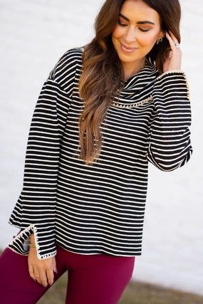 Soft Knit Meet Me in Paris Cowl Neck Sweater