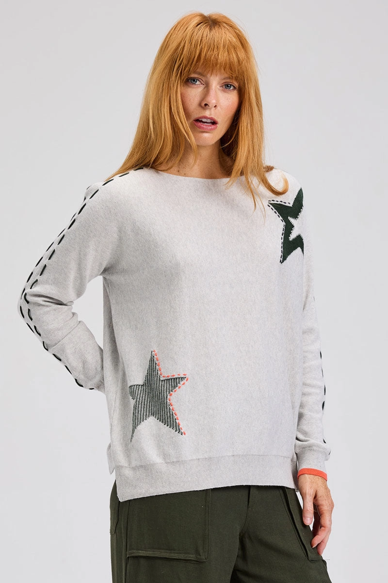 Zaket & Plover Threaded Star Sweater Premium Knitwear