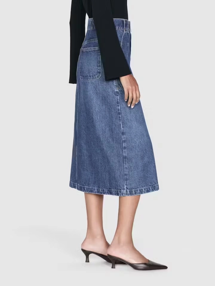 Modern Pocket Midi Skirt Quick Fit