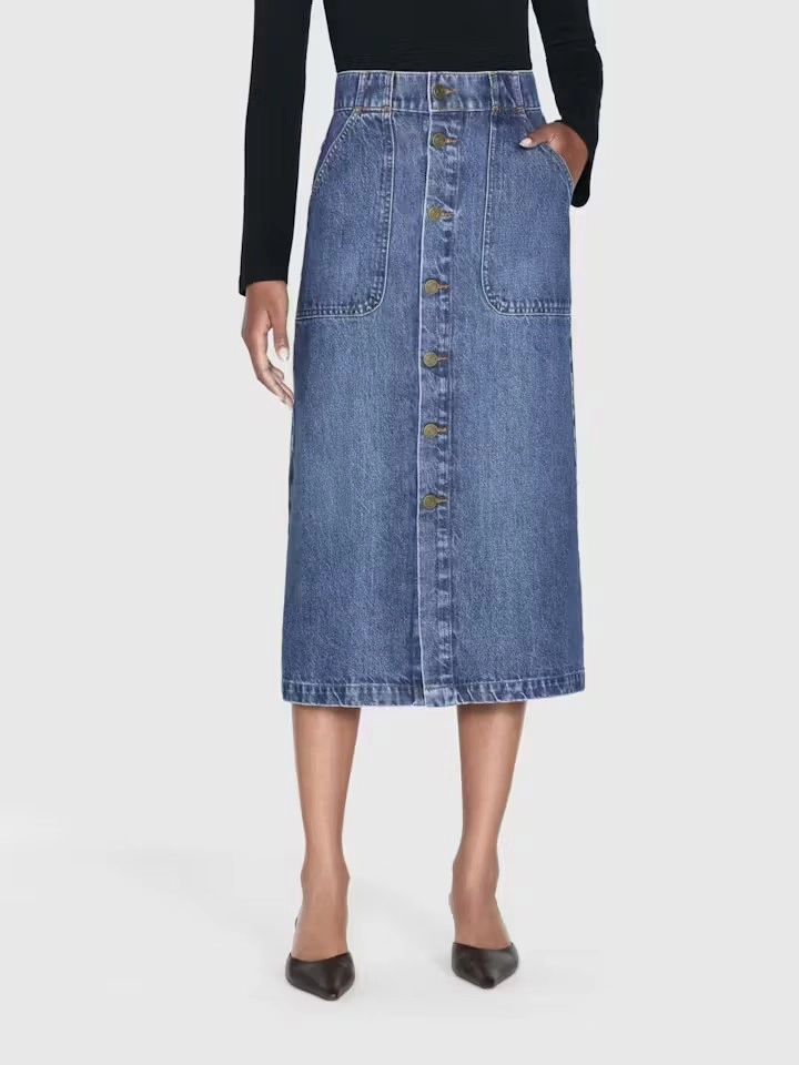 Modern Pocket Midi Skirt Must Have Feature Smooth Layer