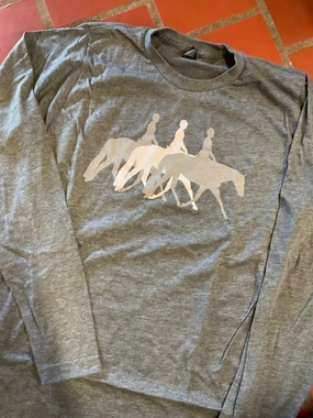 Three Pleasure Horse Long Sleeve Tee Ultra Soft Blend