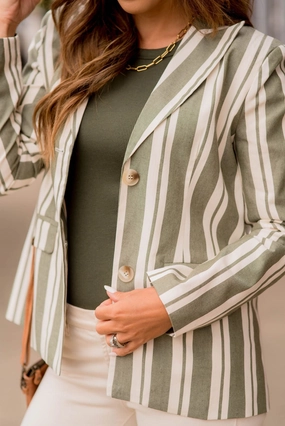 Muted Stripes Blazer HeatReflectiveLining