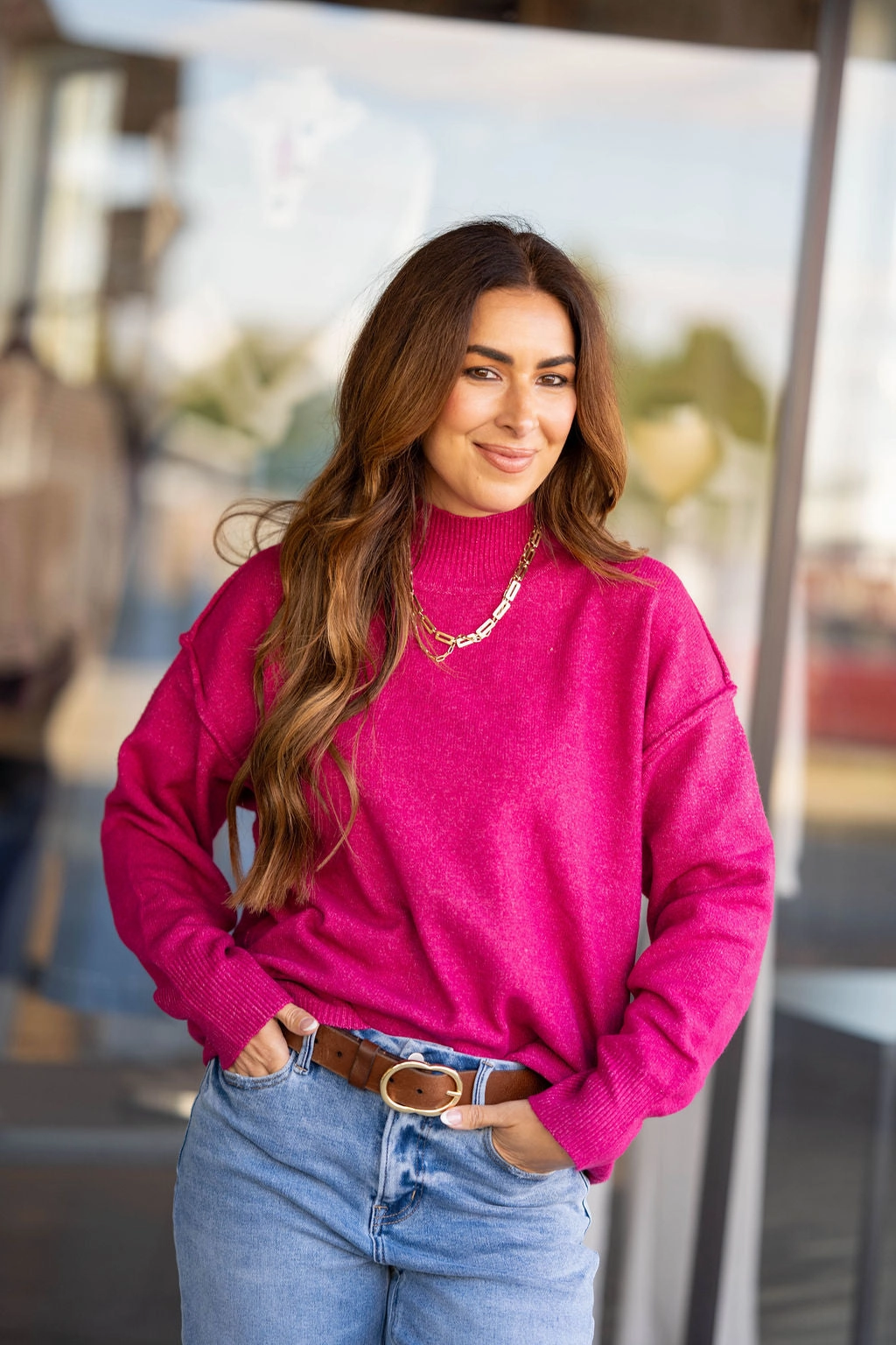 My Darling High Neck Sweater Chill Comfort Design Relaxed Waist