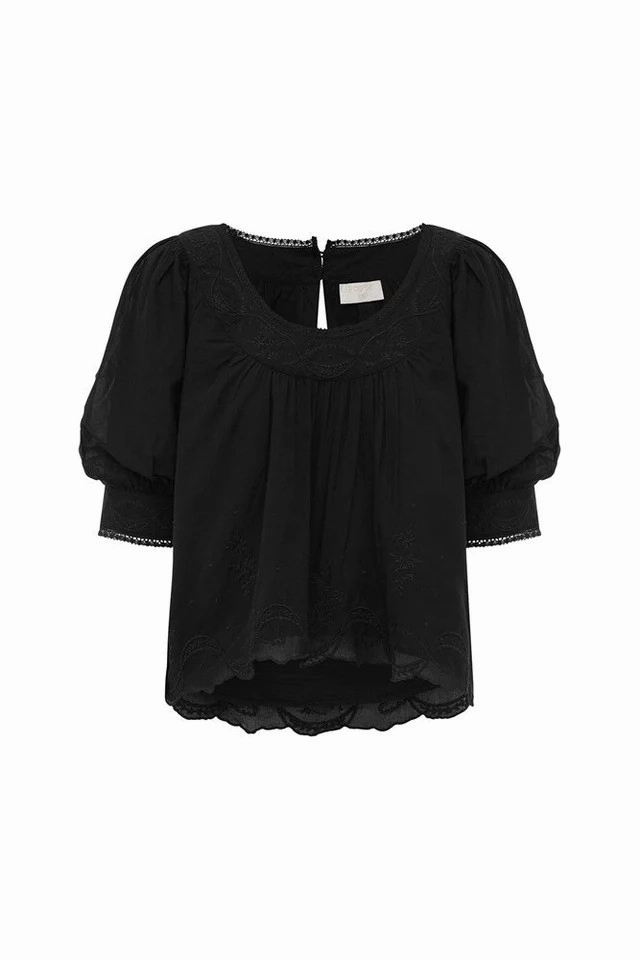 Mylah Top Button Down Collar Sporty Design