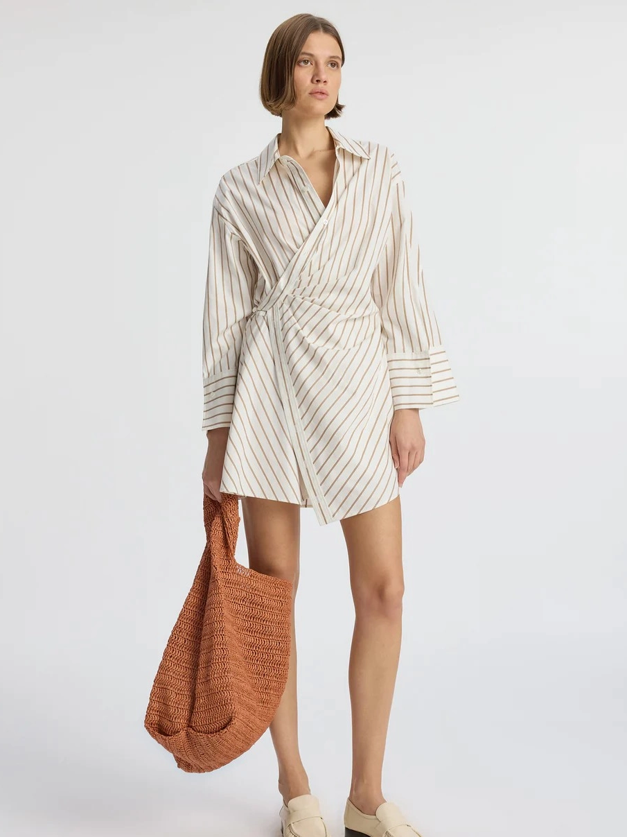 Lightweight Wear Elegant knee-length dress Madison ll Wrap Mini Dress