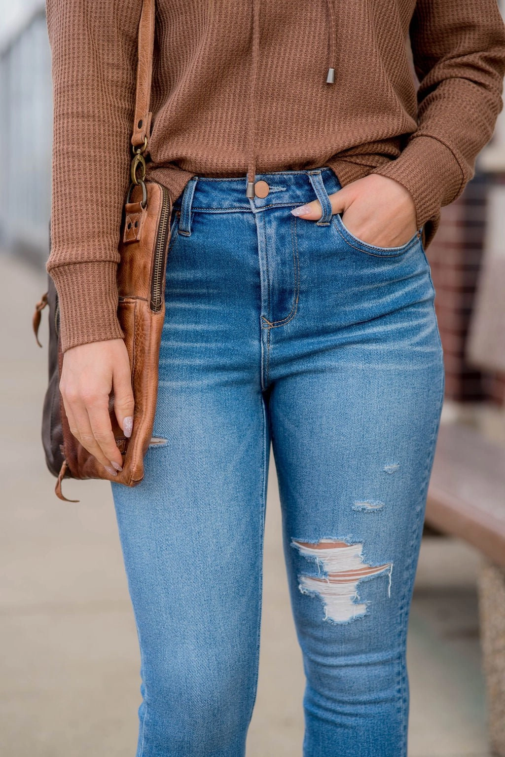 Nenita Denim Jeans Grab And Go Shopping Day Street Fashion Textured