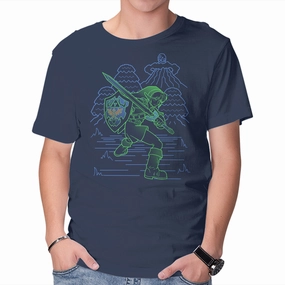 Effortless Comfort Wear FadeResistantPrint Neon Line-Art Hyrule Savior