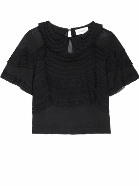 ContrastStitching AdjustableHem The Rosebud Top