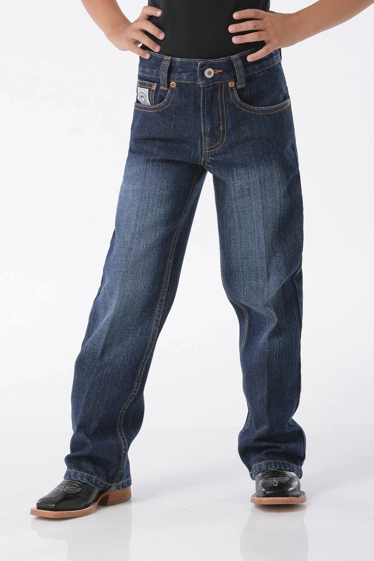 Comfortable Wear Breathable Brunch Outfit On-The-Go Cinch Boy??s White Label Jeans-Dark Stone