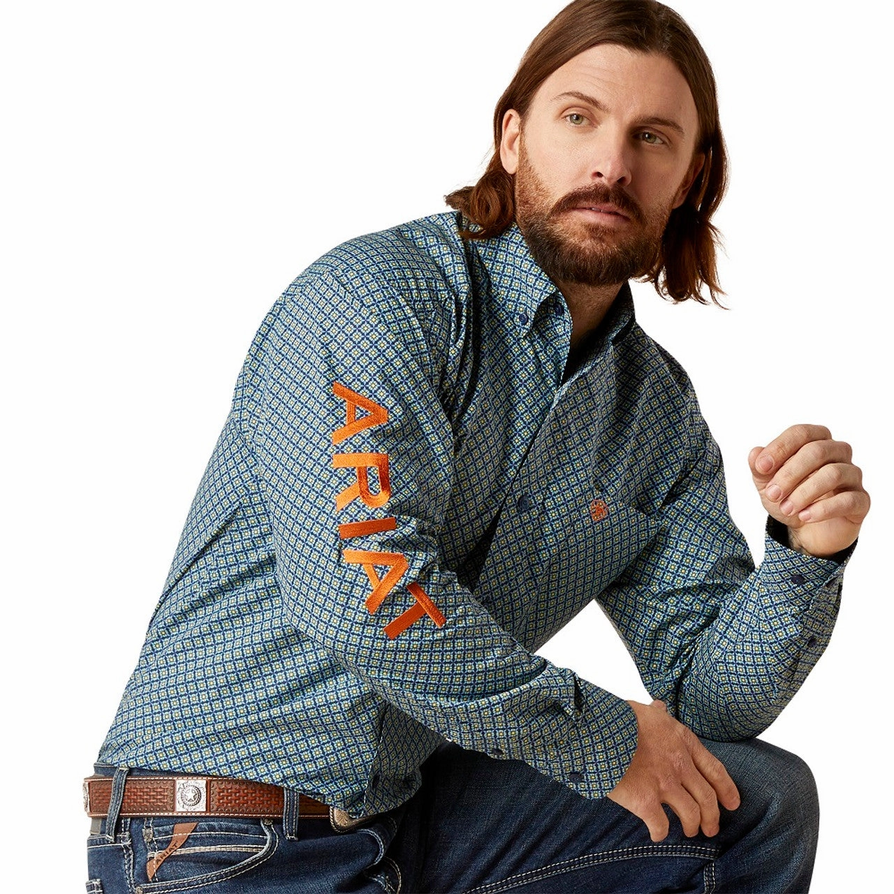 Perfect Layer Ariat Men??s Team Walton Classic Moonlight Ocean Shirt