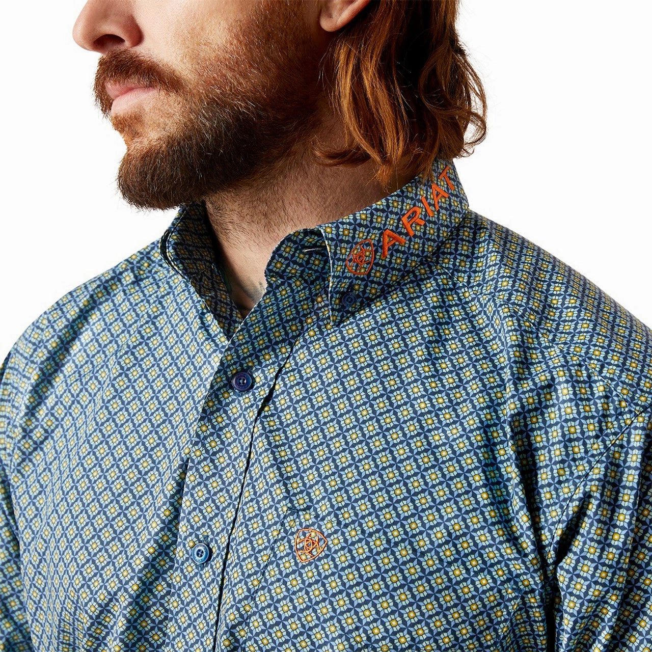 Ariat Men??s Team Walton Classic Moonlight Ocean Shirt Button-up Daytime Look