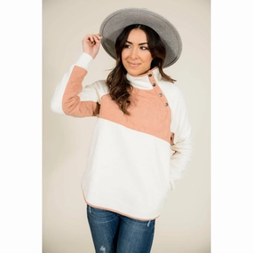 Peach Accent Pullover product low end affordability Seasonal Fashion