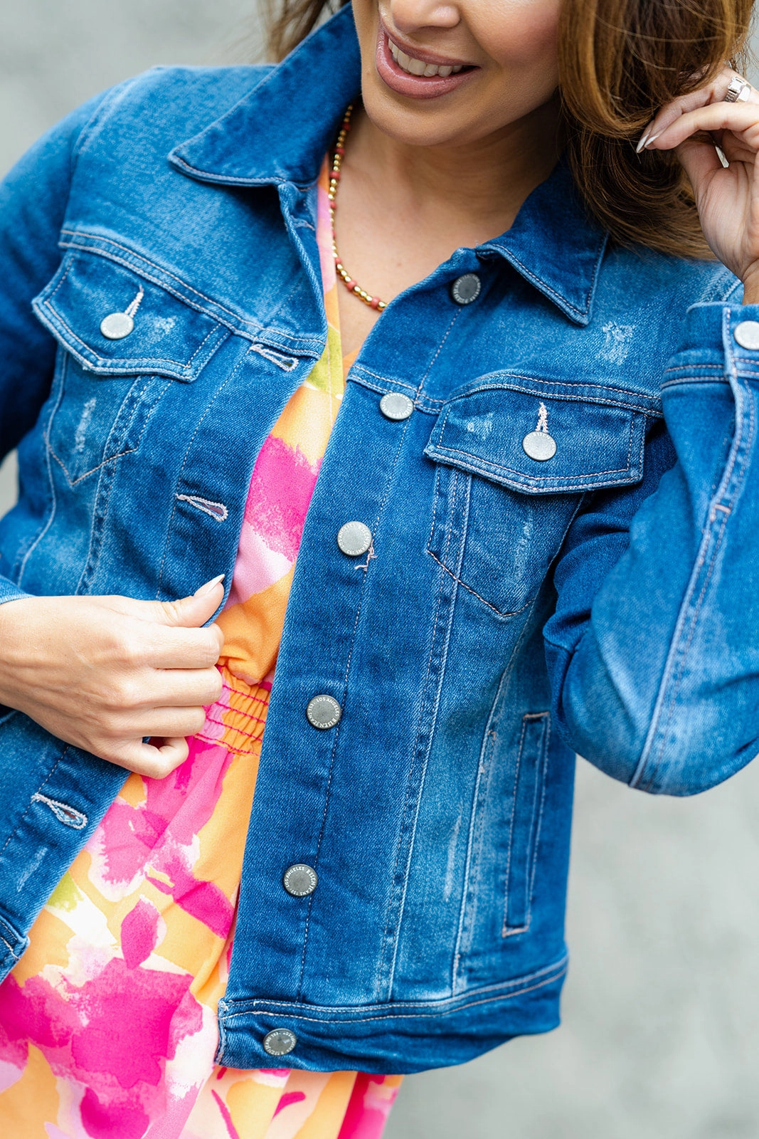 Simple Outer Perfectly Distressed Denim Jacket