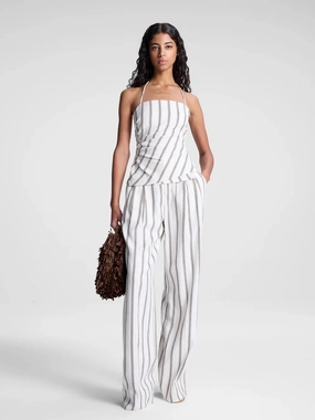 Charles Striped Linen Pant Active Wear