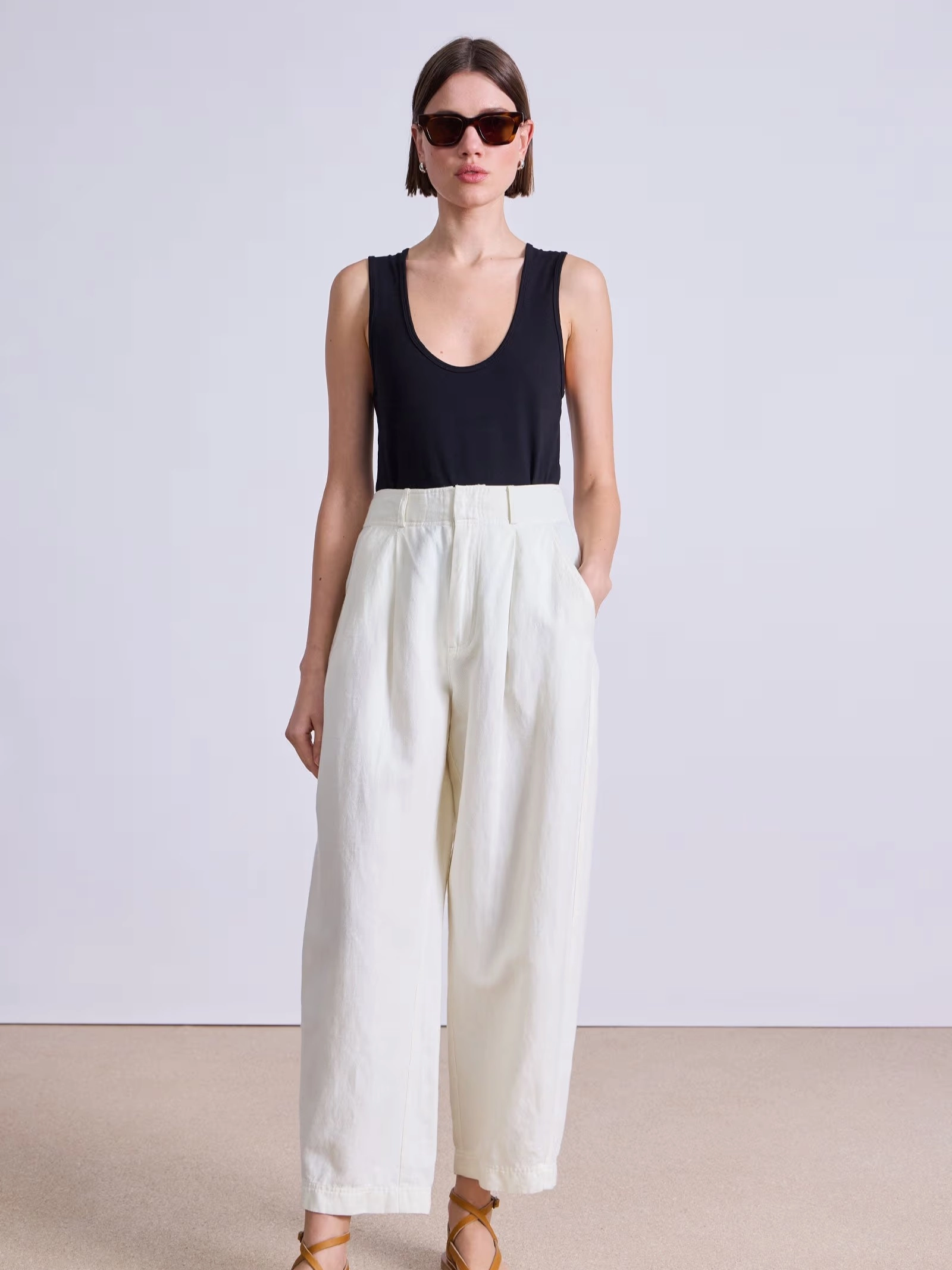 Simple and Cozy Petite Bari Crop Trouser