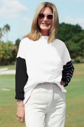 Planet Mixed Media Boxy T Long sleeved warmth Layered Comfort