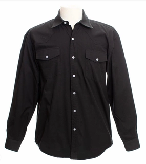 Odor Control Fabric Black Oxford Shirt