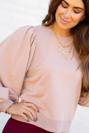 Pretty in Puff Sweatshirt Garment Dyed Finish