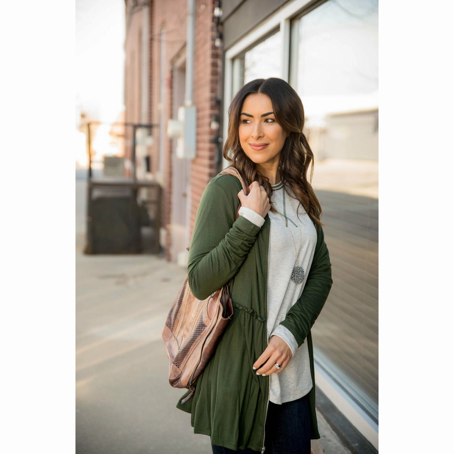 HighVisibility Trims Cinch Waist Hooded Jacket