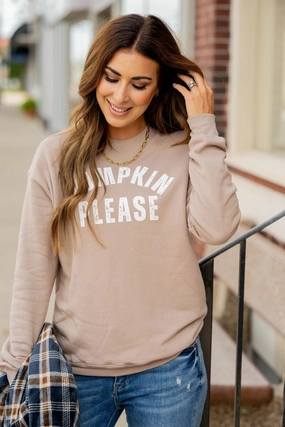 Pumpkin Please Graphic Crewneck Travel Sporty